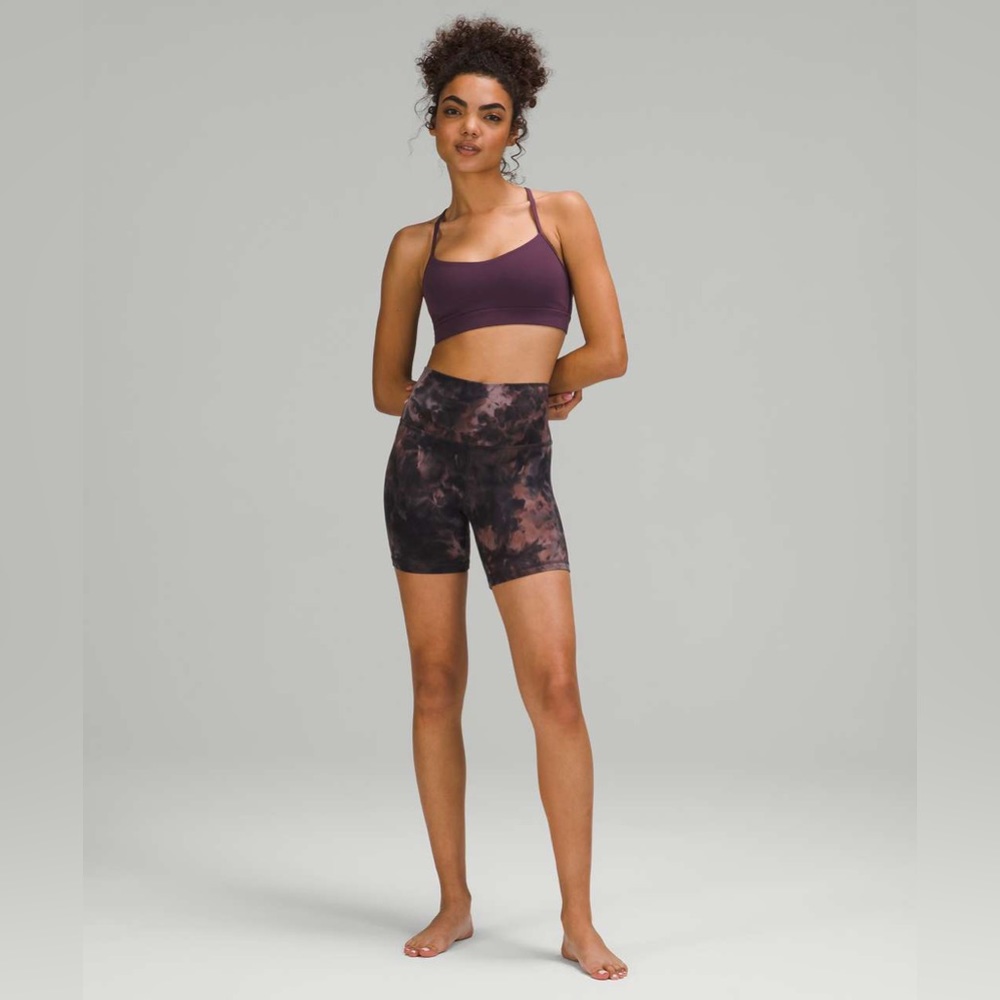 lululemon athletica Purple Tie-Dye Athletic Bike Shorts